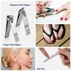 image:imageGeosar 50 Set Travel Manicure Kit Bulk Professional Nail Clippers Pedicure Nail Care Tools Grooming Stainless Steel Set with Portable Travel Case Gift for Christmas Men WomenMulti ColorsBlack