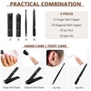 image:imageGeosar 50 Set Travel Manicure Kit Bulk Professional Nail Clippers Pedicure Nail Care Tools Grooming Stainless Steel Set with Portable Travel Case Gift for Christmas Men WomenMulti ColorsBrown