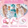 image:imageGeosar 54 Pieces Easter Iron on Patches Self Adhesive Winter Chenille Letter Patches Xmas Iron on Transfers Sew Applique for DIY Backpack Clothes AccessoryRed and GreenClassic StylePink