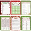 image:imageGeosar 150 Sheets Christmas Bingo Game Xmas Holiday Winter Party Supplies Favors Word Scramble Games Word Search Game Funny Christmas Party Game Set for Classroom Prizes 6 Styles