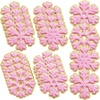 image:imageGeosar 20 Pcs Self Adhesive Snowflake Patches 275 Inches in Diameter Christmas Iron on Chenille Christmas Embroidered Cloth Patches Sew on Appliques for Clothes Hat Shirt Bag Jeans DIYWhitePink