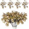 image:imageGeosar 24 Pieces Christmas Glitter Berries Stems 10 Inch Christmas Berry Picks Artificial Glittered Berries Ornaments Floral Stems for Xmas TreeHome WreathParty DecorationPurpleChampagne Gold