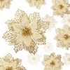 image:imageGeosar 24 Pieces Happy New Year Glitter Poinsettia Flowers Layered Artificial Flowers Wedding New Year Tree Ornaments 346 InchRose GoldGold