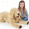 image:imageGeosar 394 Dog Stuffed Animals Plush Soft Cuddly Golden Retriever Plush Toys Large Stuffed Dog Hugging Pillow Gifts for Valentines Kids Girls Boys Birthday472 Inch