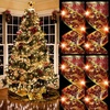 image:imageGeosar 4 Pcs 6562 ft Christmas Tree Fairy Ribbon Lights Lighted Ribbon Garland for Christmas Tree Xmas Decorations for Indoor Outdoor Party Decorations Warm WhiteGoldRed