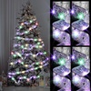 image:imageGeosar 4 Pcs 6562 ft Christmas Tree Fairy Ribbon Lights Lighted Ribbon Garland for Christmas Tree Xmas Decorations for Indoor Outdoor Party Decorations Warm WhiteGoldSilver
