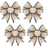 image:imageGeosar 4 Pcs Christmas Buffalo Plaid Bows Decorations 6 Inch Christmas Burlap Gingham Craft Bows Xmas Tree Decorative Wreath Decor for Crafts Xmas Party Birthday DecorBlack and WhiteClassicBlack and White
