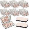 image:imageGeosar 50 Set 8 in 1 Travel Manicure Kit Bulk Professional Nail Clippers Pedicure Nail Care Tools Grooming Stainless Steel Set with Portable Travel Case Gift for Valentine Men WomenRedRose Gold