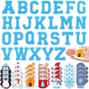 image:imageGeosar 54 Pieces Easter Iron on Patches Self Adhesive Winter Chenille Letter Patches Xmas Iron on Transfers Sew Applique for DIY Backpack Clothes AccessoryRed and GreenClassic StyleBlue