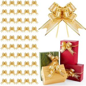 image:imageGeosar 200 Pcs 35 Inch Pull Bows for Gift WrappingGoldGold