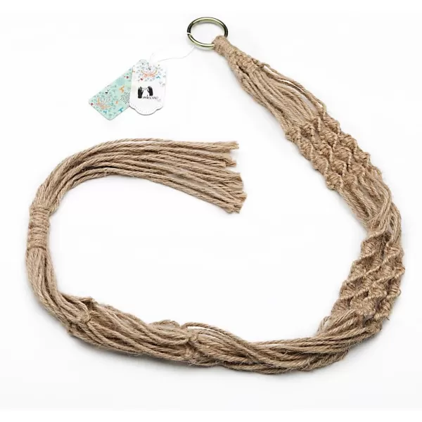 Mkono 2 Pack Macrame Plant Hangers Indoor Hanging Planter Basket Decorative Flower Pot Holder Jute Rope for Indoor Outdoor Home Decor 4 Legs 40 Inch BrownBrown
