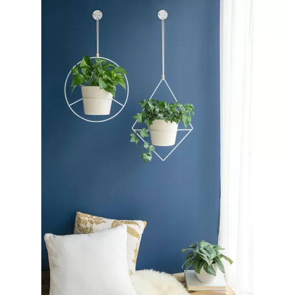 Mkono Ceiling Hooks for Hanging Plants Metal Plant Hanger Bracket Wall Mount Hooks for Hanging Bird Feeders Lanterns Wind Chimes Planters IndoorampampOutdoor Decoration Hooks 2Pack WhiteWhite