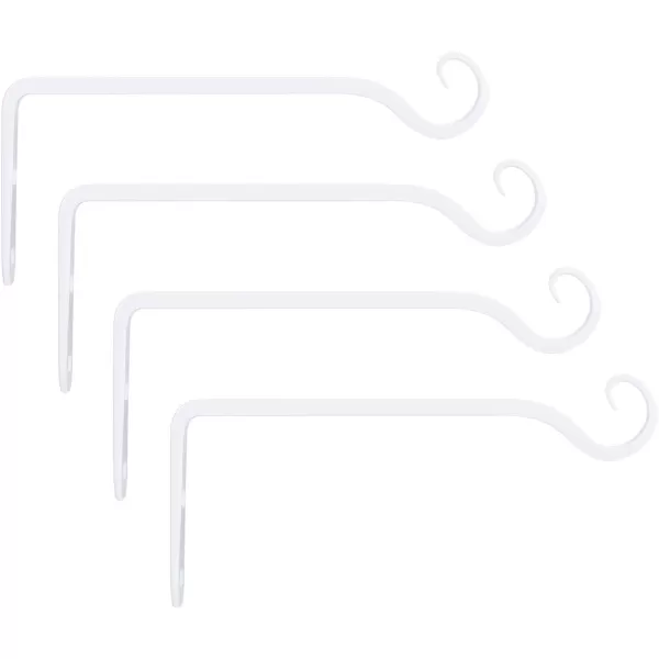 Mkono Hanging Plant Bracket 10 inch Metal Wall Plant Hook Decorative Plant Hanger for Bird Feeders Planters Lanterns Wind Chimes Home Decor Indoor Outdoor 2 Pack BlackWhite