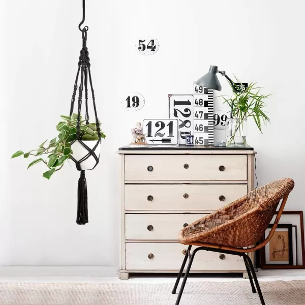 Mkono Hanging Plant Bracket 10 inch Metal Wall Plant Hook Decorative Plant Hanger for Bird Feeders Planters Lanterns Wind Chimes Home Decor Indoor Outdoor 2 Pack BlackBlack