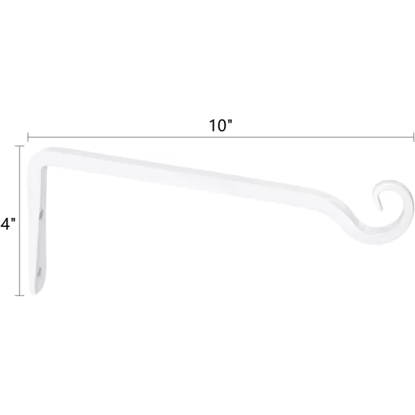 Mkono Hanging Plant Bracket 10 inch Metal Wall Plant Hook Decorative Plant Hanger for Bird Feeders Planters Lanterns Wind Chimes Home Decor Indoor Outdoor 2 Pack BlackWhite