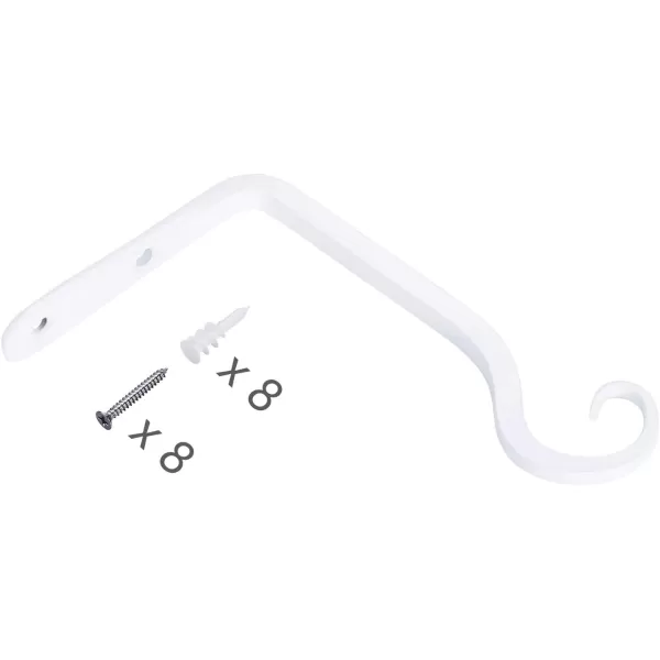 Mkono Hanging Plant Bracket 6 inch Metal Wall Plant Hook Decorative Plant Hanger for Bird Feeders Planters Lanterns Wind Chimes Home Decor Indoor Outdoor 4 Pack BlackWhite