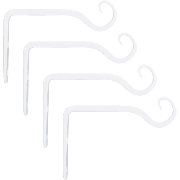 Mkono Hanging Plant Bracket 6 inch Metal Wall Plant Hook Decorative Plant Hanger for Bird Feeders Planters Lanterns Wind Chimes Home Decor Indoor Outdoor 4 Pack BlackWhite