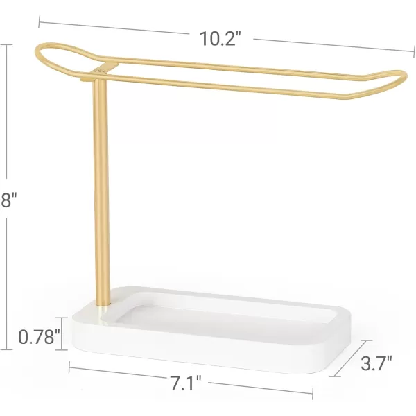 Mkono Headband Holder Metal Headband Organizer Gold Headband Stand Hair Accessories Organizer for Women Teen Girl Gifts Scrunchie Storage Display Rack for Claw Clip and Bracelets Dorm Bedroom Decor