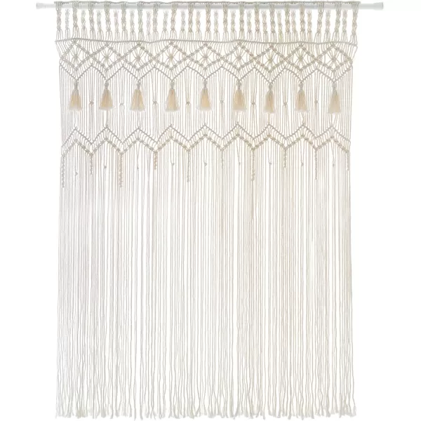 Mkono Macrame Curtain Large Boho Woven Wall Hanging Window Curtains Handmade Bohemian Decor for Window Doorway Closet Wedding Backdrop Arch Bedroom Living Room Apartment 51Wide x 70Long1