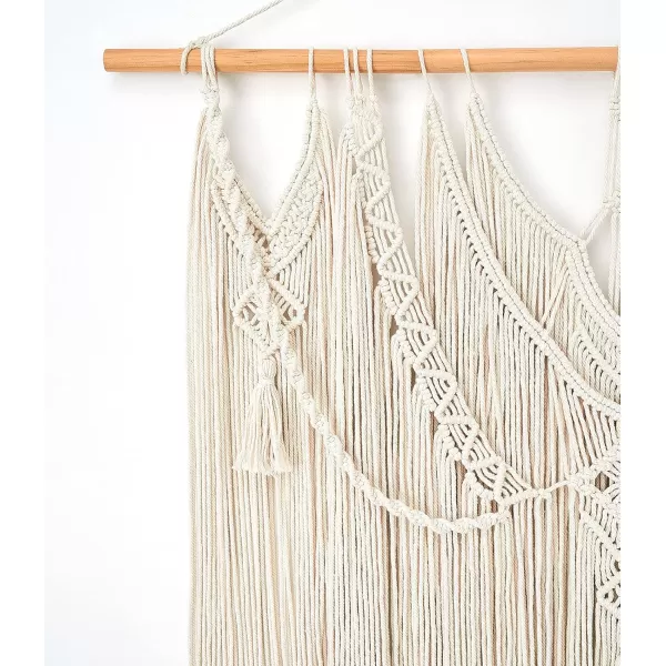 Mkono Macrame Wall Hanging Boho Home Decor Chic Woven Decoration for Bedroom Living Room Apartment Dorm Gallery Perfect Handmade Ideas 1 Pack Large Size 36quotx35quotLarge