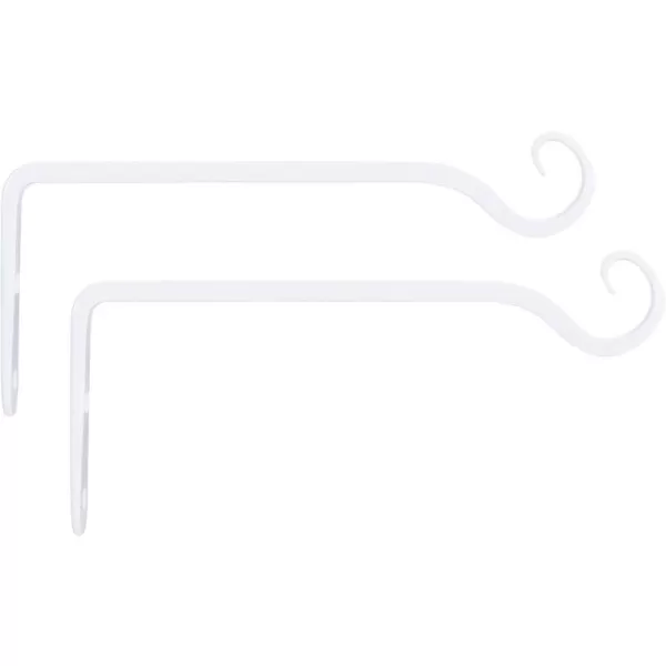 Mkono Hanging Plant Bracket 10 inch Metal Wall Plant Hook Decorative Plant Hanger for Bird Feeders Planters Lanterns Wind Chimes Home Decor Indoor Outdoor 2 Pack BlackWhite
