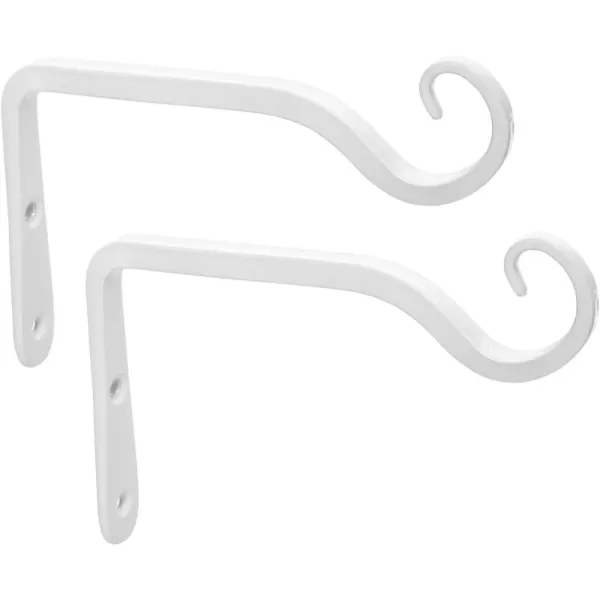Mkono Hanging Plant Bracket 6 inch Metal Wall Plant Hook Decorative Plant Hanger for Bird Feeders Planters Lanterns Wind Chimes Home Decor Indoor Outdoor 4 Pack BlackWhite