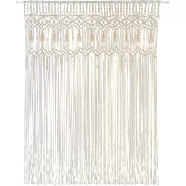 Mkono Macrame Curtain Large Boho Woven Wall Hanging Window Curtains Handmade Bohemian Decor for Window Doorway Closet Wedding Backdrop Arch Bedroom Living Room Apartment 51Wide x 70Long1