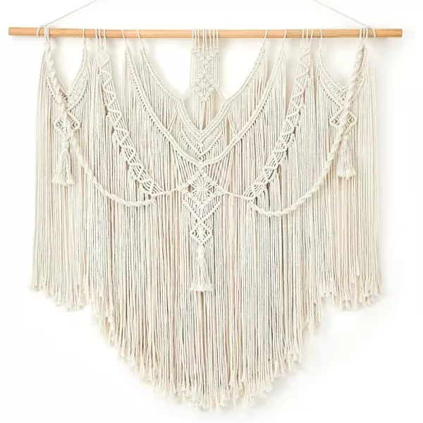 Mkono Macrame Wall Hanging Boho Home Decor Chic Woven Decoration for Bedroom Living Room Apartment Dorm Gallery Perfect Handmade Ideas 1 Pack Large Size 36quotx35quotLarge