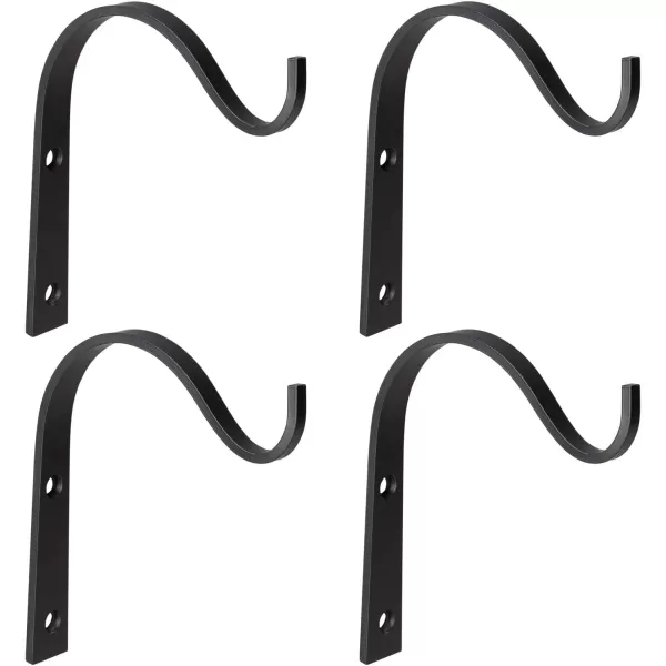 Mkono 4 Pack Iron Wall Hooks for Hanging Plant Lanterns Plant Hanger Fence Metal Bracket for Bird Feeders Wind Chimes Mason Jar Sconces Light Outdoor Indoor Rustic Home Decor 3 Inch4