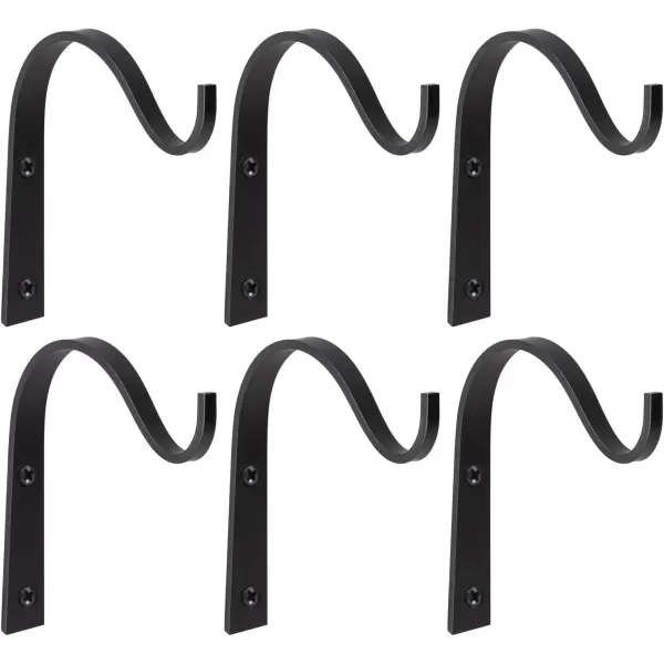 Mkono 4 Pack Iron Wall Hooks for Hanging Plant Lanterns Plant Hanger Fence Metal Bracket for Bird Feeders Wind Chimes Mason Jar Sconces Light Outdoor Indoor Rustic Home Decor 3 Inch6