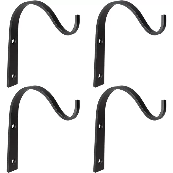 Mkono 4 Pack Iron Wall Hooks for Hanging Plant Lanterns Plant Hanger Fence Metal Bracket for Bird Feeders Wind Chimes Mason Jar Sconces Light Outdoor Indoor Rustic Home Decor 3 Inch4