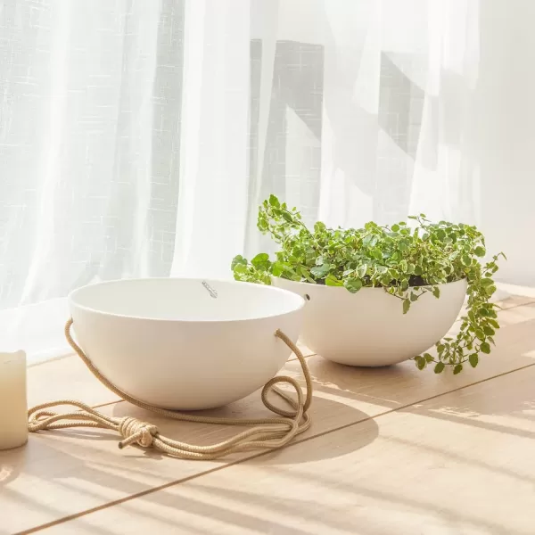 Mkono 9 Inch Ceramic Hanging Planter Set of 2
