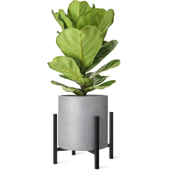 Mkono Plant Stand  EXCLUDING Plant Pot Mid Century Modern Tall Metal Stand Indoor Flower Potted Holder Display Rack Fits Up to 10 Inch Planter BlackBlack