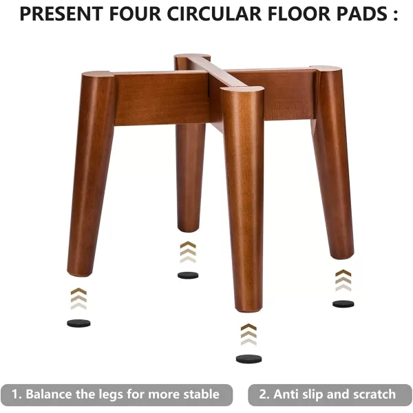 Mkono Plant Stand MidCentury Modern Indoor Plant and Pot NOT Included Flower Holder Home Decor BrownBrown