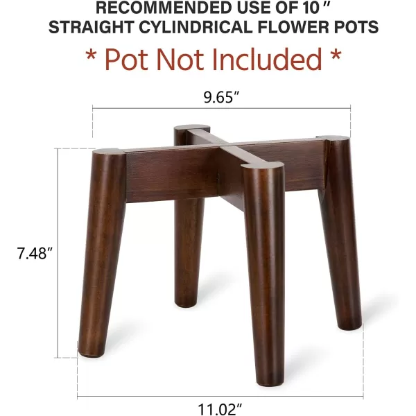 Mkono Plant Stand MidCentury Modern Indoor Plant and Pot NOT Included Flower Holder Home Decor BrownDark Brown