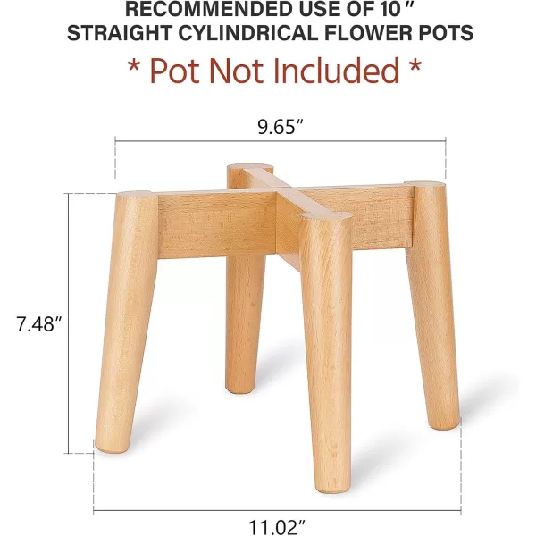 Mkono Plant Stand MidCentury Modern Indoor Plant and Pot NOT Included Flower Holder Home Decor BrownNatural
