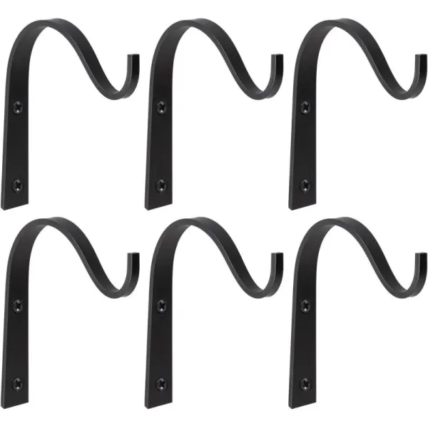 Mkono 4 Pack Iron Wall Hooks for Hanging Plant Lanterns Plant Hanger Fence Metal Bracket for Bird Feeders Wind Chimes Mason Jar Sconces Light Outdoor Indoor Rustic Home Decor 3 Inch6