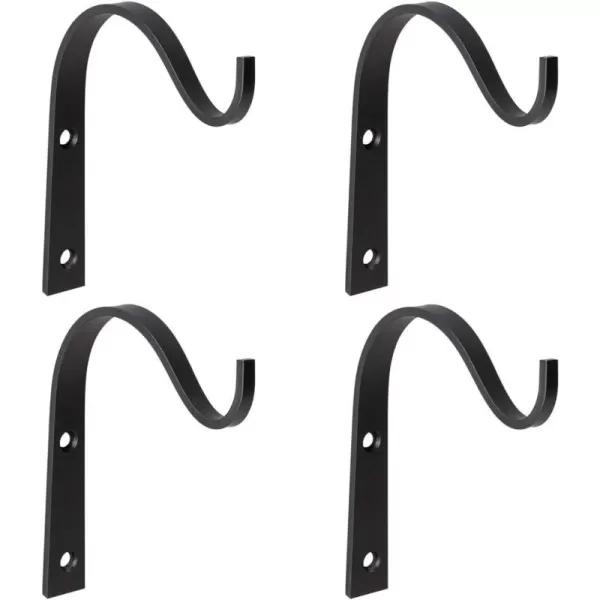 Mkono 4 Pack Iron Wall Hooks for Hanging Plant Lanterns Plant Hanger Fence Metal Bracket for Bird Feeders Wind Chimes Mason Jar Sconces Light Outdoor Indoor Rustic Home Decor 3 Inch4