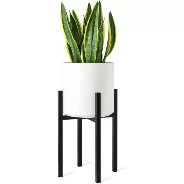 Mkono Plant Stand  EXCLUDING Plant Pot Mid Century Modern Tall Metal Stand Indoor Flower Potted Holder Display Rack Fits Up to 10 Inch Planter BlackBlack