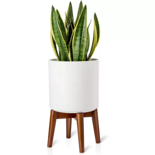 Mkono Plant Stand MidCentury Modern Indoor Plant and Pot NOT Included Flower Holder Home Decor BrownBrown