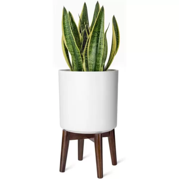 Mkono Plant Stand MidCentury Modern Indoor Plant and Pot NOT Included Flower Holder Home Decor BrownDark Brown