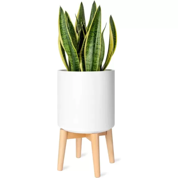 Mkono Plant Stand MidCentury Modern Indoor Plant and Pot NOT Included Flower Holder Home Decor BrownNatural