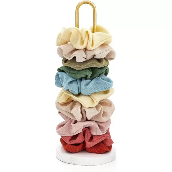 Mkono Scrunchies Holder Stand Hair Accessories Organizer Gold White Metal Scrunchies Tower Hold 25  35 Scrunchies Modern Vertical Hair Tie Organizer Jewelry Scrunchy Holder for Girls Whitegold