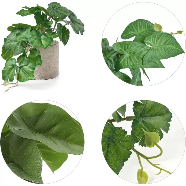 Mkono 3 Pack Mini Fake Potted Artificial Plants Faux Plants Indoor Farmhouse Greenery Decor for Shelf Bathroom Table Centerpiece Home Office Decoration