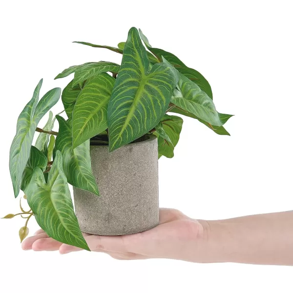 Mkono 3 Pack Mini Fake Potted Artificial Plants Faux Plants Indoor Farmhouse Greenery Decor for Shelf Bathroom Table Centerpiece Home Office Decoration