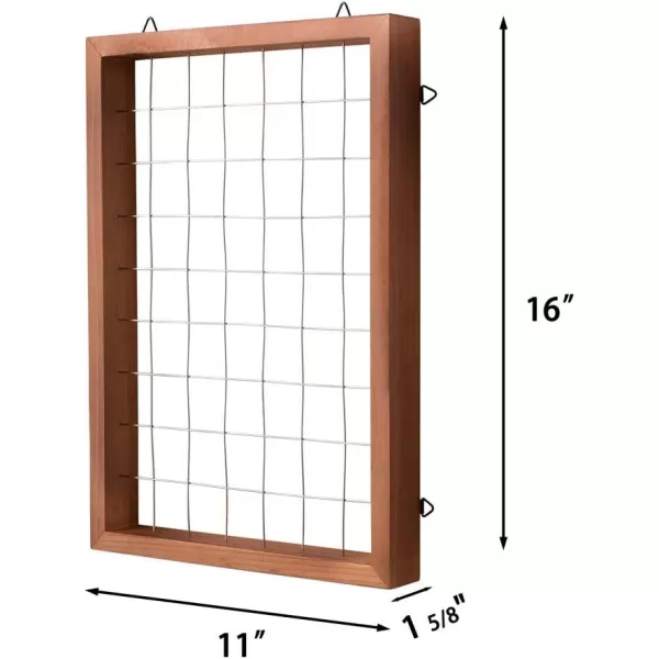 Mkono Air Plant Frame Hanging Airplant Holder Tillandsia Display Hanger Wooden Shelf Wall Decor for House Plants Succulent Christma Gifts for Plant Lovers 16quot Plant Not Included16