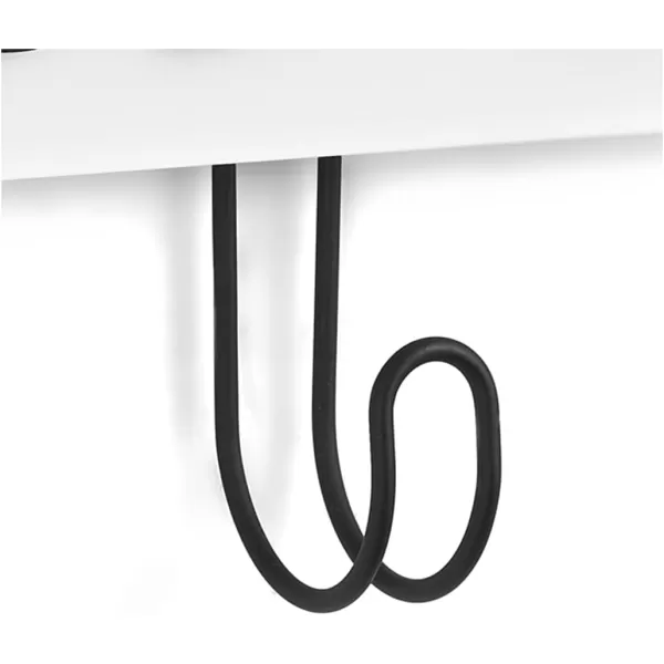 Mkono Towel Holder Wall Mounted Towel Rack Bathroom Decor Rustic Wood Towel Hooks to Hang Towels Bathroom Robe Coat Clothing Bath Towel Hanger Storage Home Decor Organizer MediumWhite