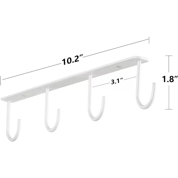 Mkono Under Cabinet Mug Hanger Set of 3 Metal Mug Hooks Coffee Cup Holder with 12 Hooks Simple Coffee Mug Organizer for Cabinet Shelf Modern Mug Storage Display Rack for Kitchen Coffee Bar BlackWhite