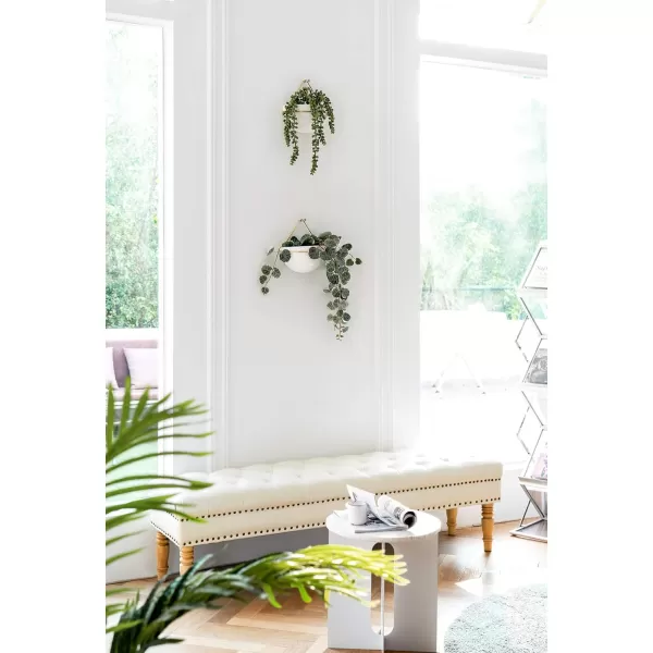 Mkono Ceramic Hanging Planter Set of 2 Gold Modern Wall Decor Suitable for Indoor and Outdoor UseGold