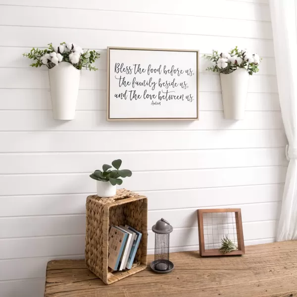 Mkono Galvanized Metal Wall Planter Farmhouse Wall Vase for Artificial Plants Flowers Rustic Hanging Fake Flowers Holder Country Home Bedroom Living Room Decor Set of 2 Black SmallWhite